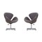 Manhattan Comfort Raspberry Adjustable Swivel Chair in Grey and Polished Chrome, PK2 2-AC038-GY - alternate 1